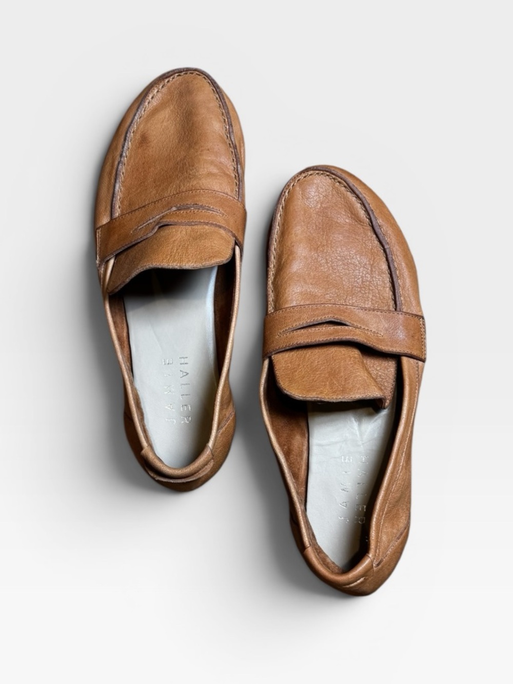 Jamie Haller "The Unlined Penny Loafers" Tan Size 36.5